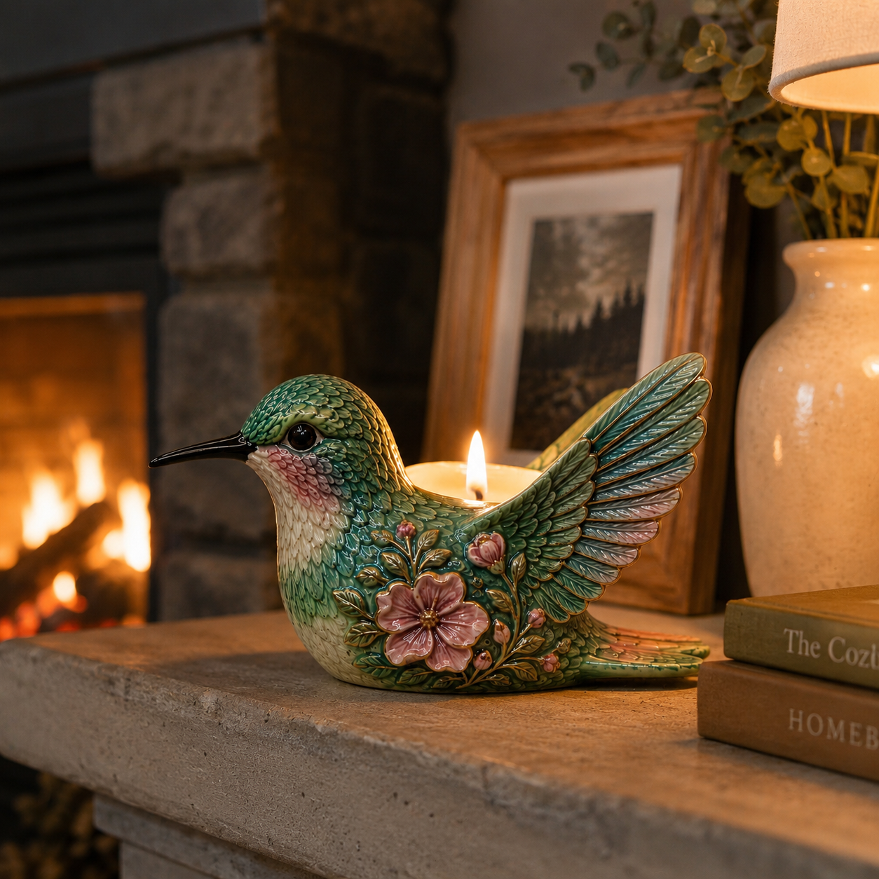 Hummingbird Candle Holder Of Hope & Blessings