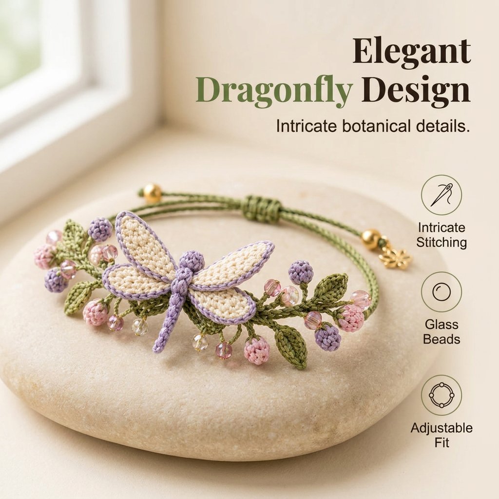 DIY Nature-Inspired Crochet Bracelet Kit for Relaxing Craft Time