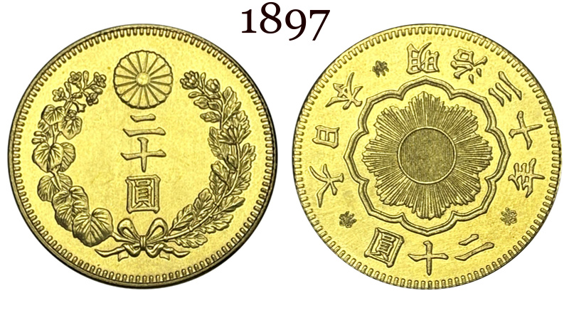 Great Japan 20 Yen Taisho Meiji 1897 -1920 Year 19 Pcs Pack Sell Gold Brass Metal Replica Coin Commemorative Medal,Historical Collectible Art Craft For Enthusiasts