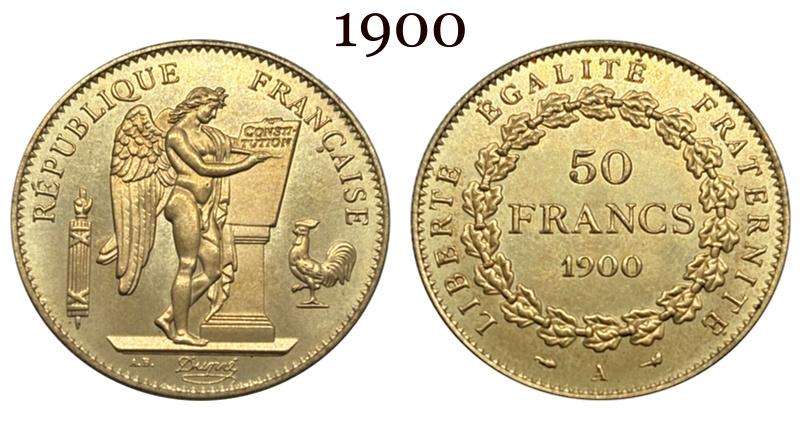 France 50 Francs 1878 1887 1889 1896 1900 1904 Third Republic Liberte Gold Brass Metal Replica Coin Commemorative Medal,Historical Collectible Art Craft For Enthusiasts