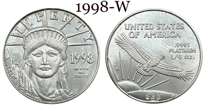 United States 1997-2004 16 Pcs Package Sell Liberty 25 Dollars American Platinum Eagle US Silver Plated Replica Coin Commemorative Medal,Historical Collectible Art Craft For Enthusiasts