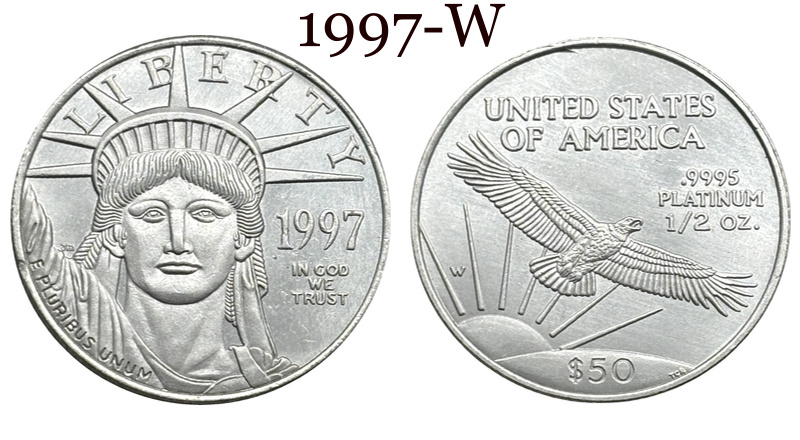 United States 1997-2004 16 Pcs Package Sell Liberty 50 Dollars American Platinum Eagle US Silver Plated Replica Coin Commemorative Medal,Historical Collectible Art Craft For Enthusiasts
