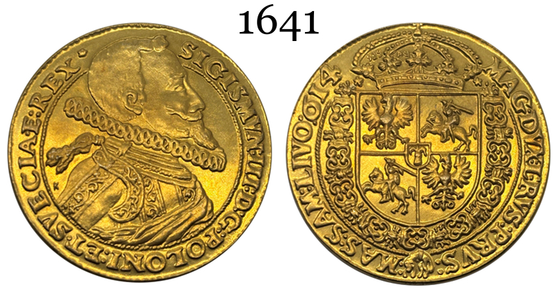Poland 1641 Gold Medal Zygmunt III Waza Bydgoszcz Brass Metal Coins Replica Coin Commemorative Medal,Historical Collectible Art Craft For Enthusiasts