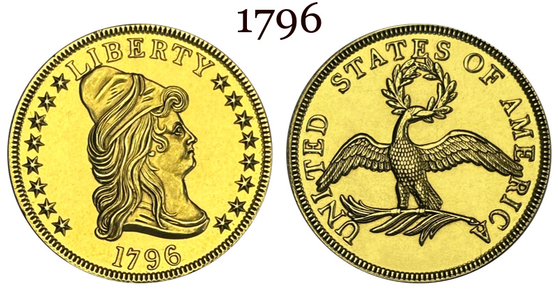 US 1795 -1804 United States 12 Pcs 10 Ten Dollars Liberty Capped Bust Eagle Gold Brass Metal Replica Coin Commemorative Medal,Historical Collectible Art Craft For Enthusiasts
