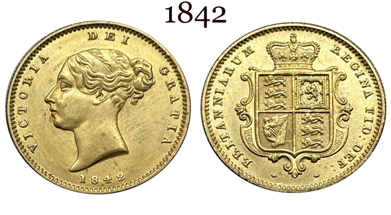 United Kingdom 1/2 Sovereign Victoria 1st portrait 1838 - 1861 20pcs Great Britain Gold Brass Metal Replica Coin Commemorative Medal,Historical Collectible Art Craft For Enthusiasts