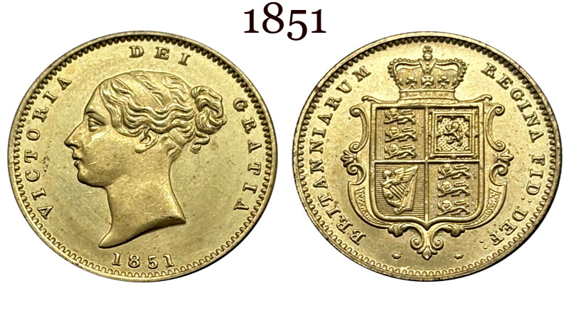United Kingdom 1838 1839 1841 1821 1843 1845 1846 1847 1848 1849 1850 1851 1853 1855 1856 1857 1859 1860 1861 Half 1/2 Sovereign British Victoria Gold Brass Metal Replica Coin Commemorative Medal,Historical Collectible Art Craft For Enthusiasts