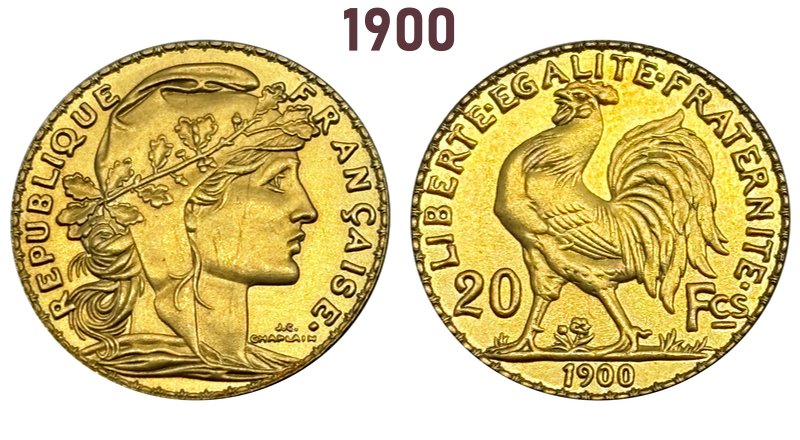 Switzerland Confederation gold Plated 20 Francs 1899 1900 1901 1902 1903 1904 1905 1906 1907 1908 1909 1910 1911 1912 1913 1914 LB Brass Metal Replica Commemorative Medal Collectible Coins,Historical Collectible Art Craft For Enthusiasts