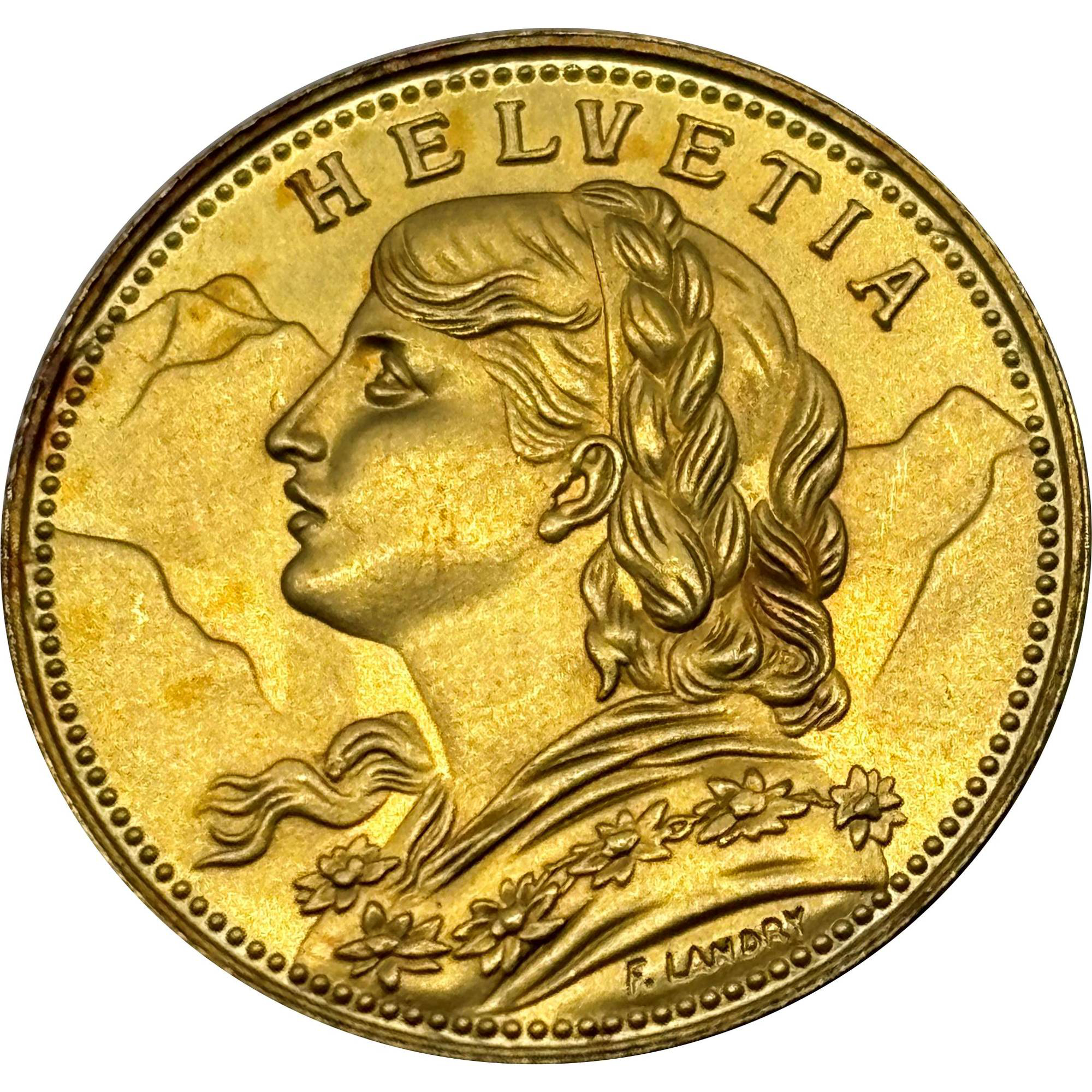 Switzerland Confederation gold Plated 20 Francs 1897 1898 1899 1900 1904 1905 1906 1925 1926 1927 1930 1935 1947 1949 LB Brass Metal Copy Commemorative Medal Collectible Coins,Historical Collectible Art Craft For Enthusiasts