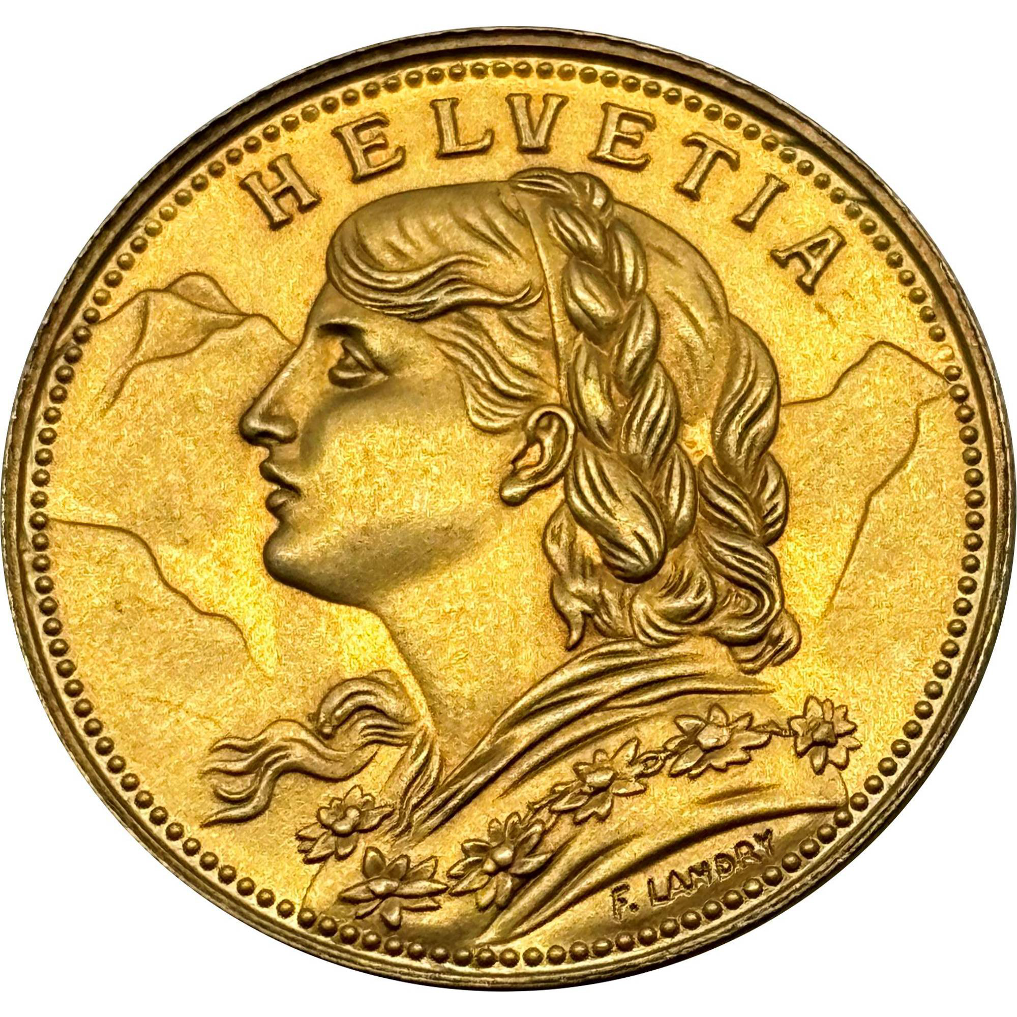 Switzerland Confederation gold Plated 20 Francs 1897 1898 1899 1900 1904 1905 1906 1925 1926 1927 1930 1935 1947 1949 LB Brass Metal Copy Commemorative Medal Collectible Coins,Historical Collectible Art Craft For Enthusiasts