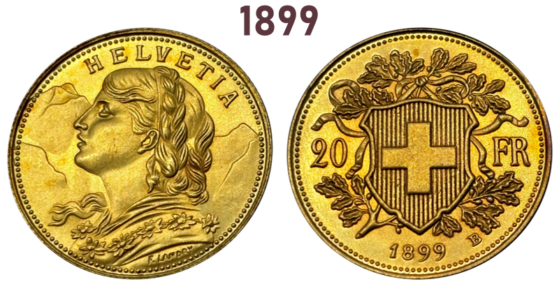 Switzerland Confederation gold Plated 20 Francs 1897 1898 1899 1900 1904 1905 1906 1925 1926 1927 1930 1935 1947 1949 LB Brass Metal Copy Commemorative Medal Collectible Coins,Historical Collectible Art Craft For Enthusiasts