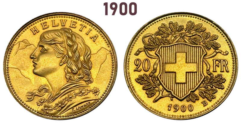 Switzerland Confederation gold Plated 20 Francs 1897 1898 1899 1900 1904 1905 1906 1925 1926 1927 1930 1935 1947 1949 LB Brass Metal Copy Commemorative Medal Collectible Coins,Historical Collectible Art Craft For Enthusiasts