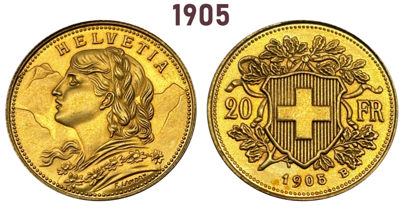 Switzerland Confederation gold Plated 20 Francs 1897 1898 1899 1900 1904 1905 1906 1925 1926 1927 1930 1935 1947 1949 LB Brass Metal Copy Commemorative Medal Collectible Coins,Historical Collectible Art Craft For Enthusiasts