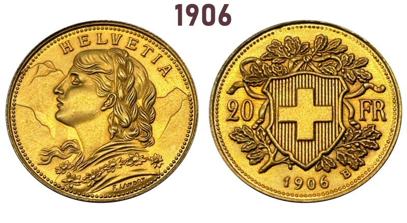 Switzerland Confederation gold Plated 20 Francs 1897 1898 1899 1900 1904 1905 1906 1925 1926 1927 1930 1935 1947 1949 LB Brass Metal Copy Commemorative Medal Collectible Coins,Historical Collectible Art Craft For Enthusiasts
