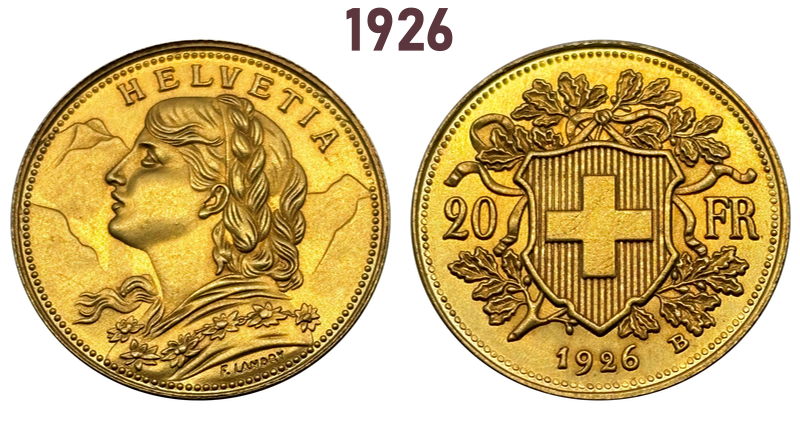 Switzerland Confederation gold Plated 20 Francs 1897 1898 1899 1900 1904 1905 1906 1925 1926 1927 1930 1935 1947 1949 LB Brass Metal Copy Commemorative Medal Collectible Coins,Historical Collectible Art Craft For Enthusiasts