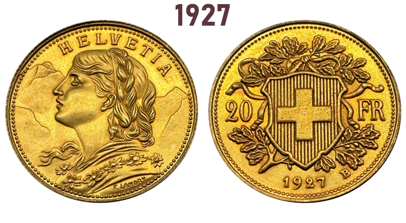 Switzerland Confederation gold Plated 20 Francs 1897 1898 1899 1900 1904 1905 1906 1925 1926 1927 1930 1935 1947 1949 LB Brass Metal Copy Commemorative Medal Collectible Coins,Historical Collectible Art Craft For Enthusiasts