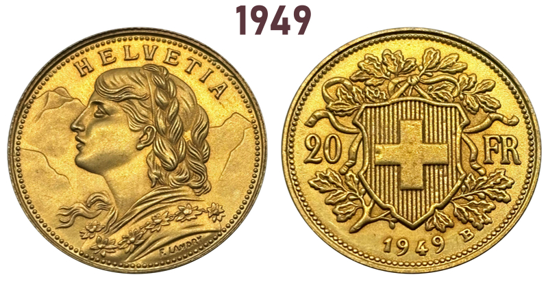 Switzerland Confederation gold Plated 20 Francs 1897 1898 1899 1900 1904 1905 1906 1925 1926 1927 1930 1935 1947 1949 LB Brass Metal Copy Commemorative Medal Collectible Coins,Historical Collectible Art Craft For Enthusiasts