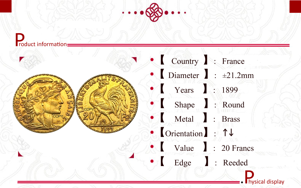 Switzerland Confederation gold Plated 20 Francs 1899 1900 1901 1902 1903 1904 1905 1906 1907 1908 1909 1910 1911 1912 1913 1914 LB Brass Metal Replica Commemorative Medal Collectible Coins,Historical Collectible Art Craft For Enthusiasts
