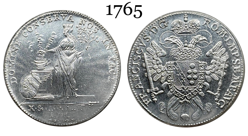 German States 1765 1 Thaler Free Imperial City Of Nuremberg Silver Plated Replica Coin Commemorative Medal,Historical Collectible Art Craft For Enthusiasts