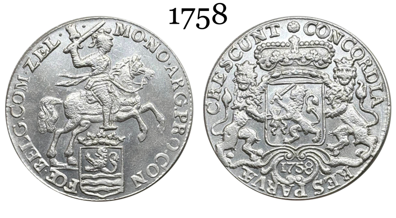Netherlands 1 Ducaton Silver Rider Armored Knight One Horese Holding Sword Above Head 1758 Plated Silver Replica Coin Commemorative Medal,Historical Collectible Art Craft For Enthusiasts