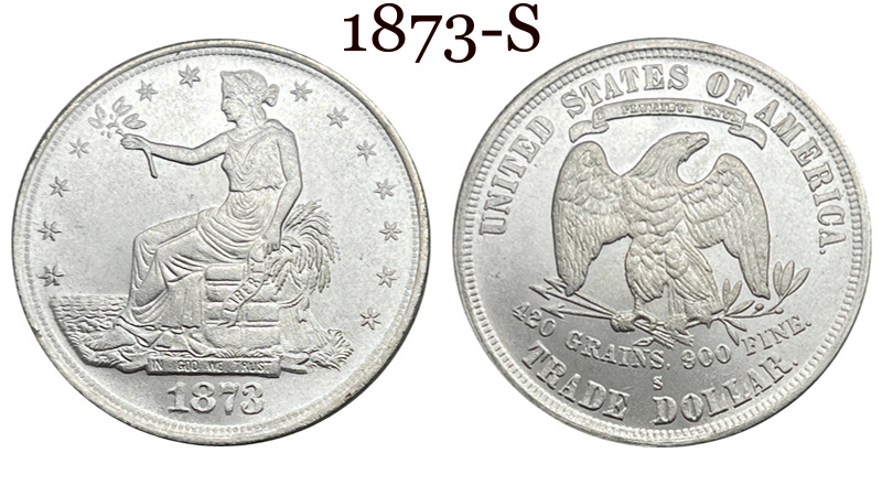 US 1873 - 1885 25 Pcs 1873-1885 No Mint 13 Pcs 1873-1885 CC 6 Pcs 1873-1885 S 6 Pcs Sell United States America 1 One Trade Dollar Liberty Silver Plated Replica Coin Commemorative Medal,Historical Collectible Art Craft For Enthusiasts