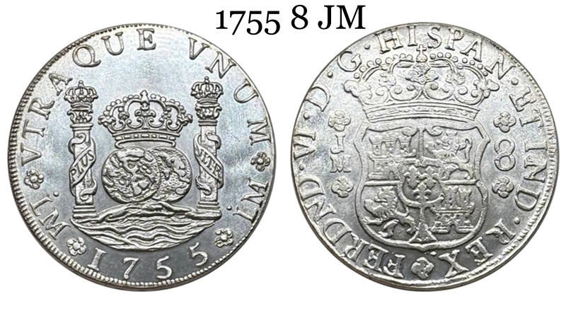 Mexico 8 Reales Fernando VI 1756 1755 1753 1767 1770 Silver Plated Replica Coin Commemorative Medal,Historical Collectible Art Craft For Enthusiasts