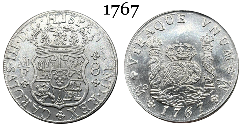 Mexico 8 Reales Fernando VI 1756 1755 1753 1767 1770 Silver Plated Replica Coin Commemorative Medal,Historical Collectible Art Craft For Enthusiasts