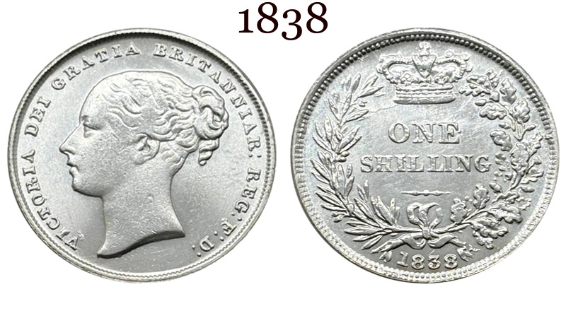 United Kingdom 1838 - 1883 14 Pcs Selling 1 One Shilling Victoria British Silver Plated Replica Coin Commemorative Medal,Historical Collectible Art Craft For Enthusiasts