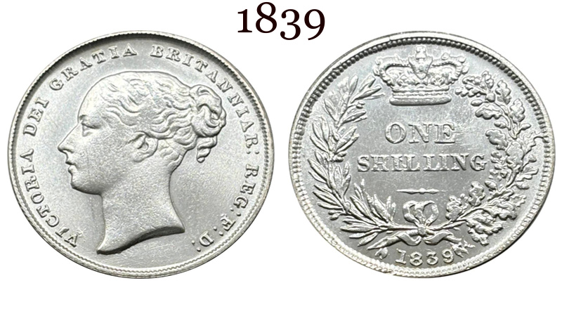United Kingdom 1838 - 1883 14 Pcs Selling 1 One Shilling Victoria British Silver Plated Replica Coin Commemorative Medal,Historical Collectible Art Craft For Enthusiasts