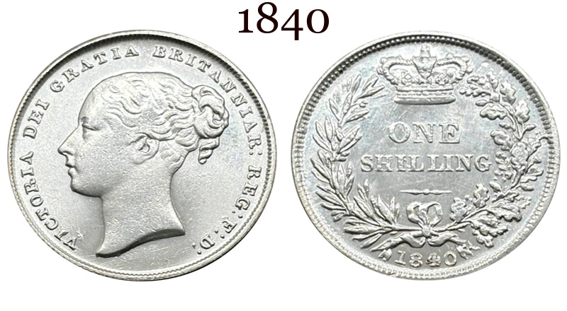 United Kingdom 1838 1839 1840 1844 1850 1851 1852 1853 1858 1869 1871 1879 1881 1883 1 One Shilling Victoria British Portrait Silver Plated Replica Coin Commemorative Medal,Historical Collectible Art Craft For Enthusiasts