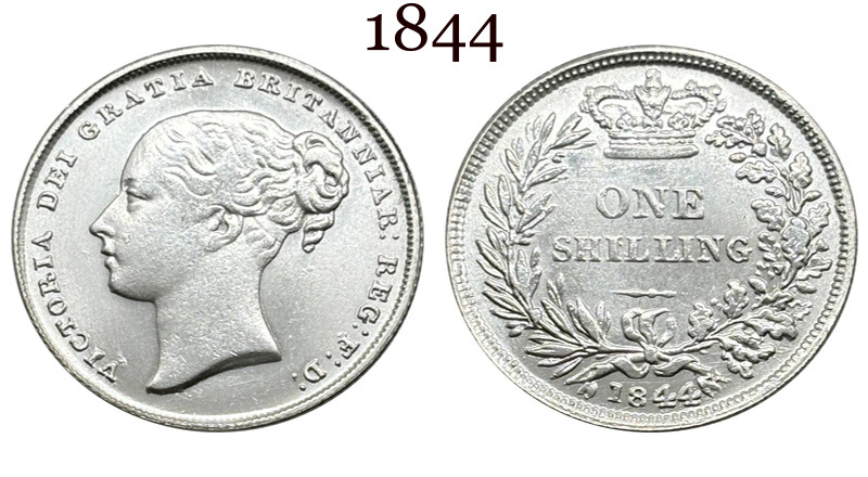 United Kingdom 1838 1839 1840 1844 1850 1851 1852 1853 1858 1869 1871 1879 1881 1883 1 One Shilling Victoria British Portrait Silver Plated Replica Coin Commemorative Medal,Historical Collectible Art Craft For Enthusiasts