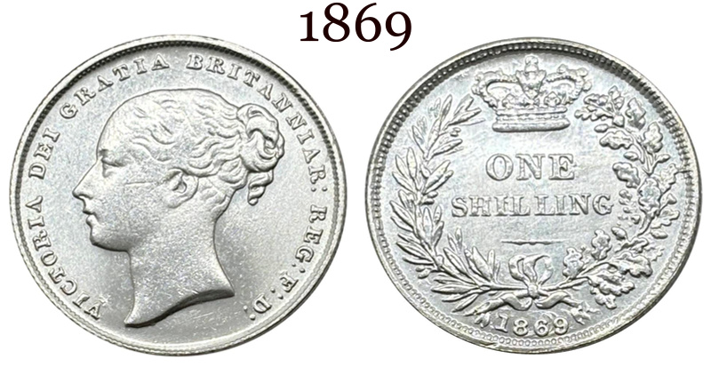 United Kingdom 1838 1839 1840 1844 1850 1851 1852 1853 1858 1869 1871 1879 1881 1883 1 One Shilling Victoria British Portrait Silver Plated Replica Coin Commemorative Medal,Historical Collectible Art Craft For Enthusiasts