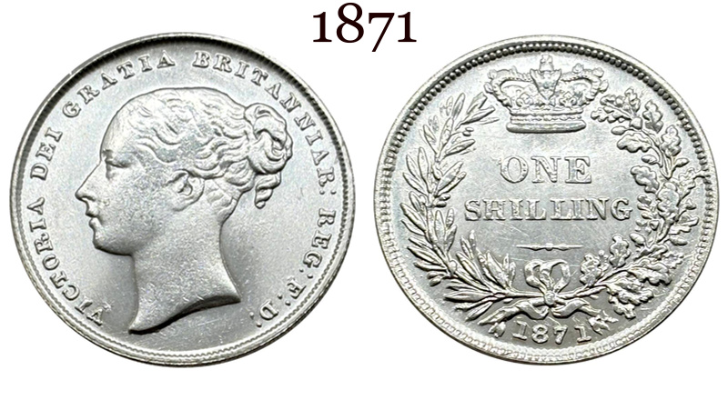 United Kingdom 1838 1839 1840 1844 1850 1851 1852 1853 1858 1869 1871 1879 1881 1883 1 One Shilling Victoria British Portrait Silver Plated Replica Coin Commemorative Medal,Historical Collectible Art Craft For Enthusiasts