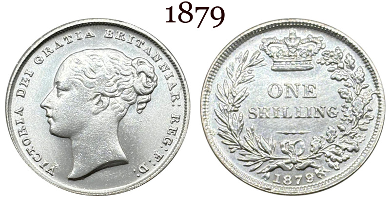 United Kingdom 1838 1839 1840 1844 1850 1851 1852 1853 1858 1869 1871 1879 1881 1883 1 One Shilling Victoria British Portrait Silver Plated Replica Coin Commemorative Medal,Historical Collectible Art Craft For Enthusiasts