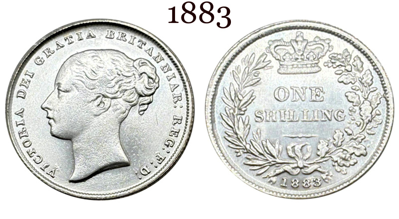 United Kingdom 1838 1839 1840 1844 1850 1851 1852 1853 1858 1869 1871 1879 1881 1883 1 One Shilling Victoria British Portrait Silver Plated Replica Coin Commemorative Medal,Historical Collectible Art Craft For Enthusiasts