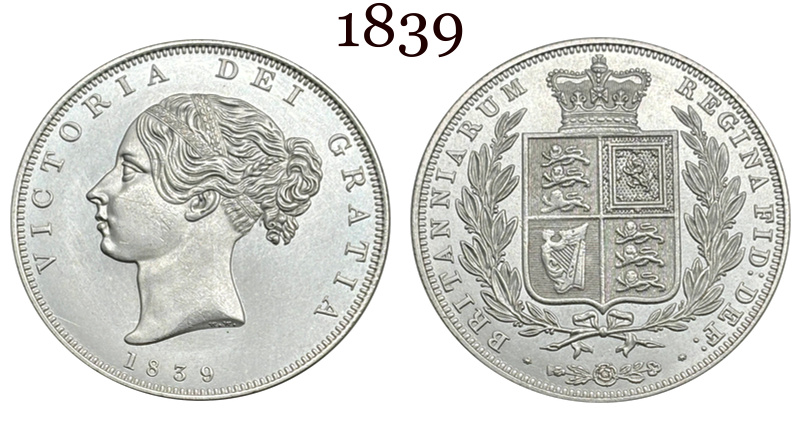 United Kingdom 1839-1887 29 Pcs Selling 1/2 Crown Victoria 1st Portrait Silver Plated Replica Coin Commemorative Medal,Historical Collectible Art Craft For Enthusiasts