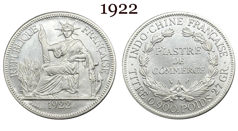 France Indochina 1 One Piastre 1886 1887 1888 1890 1895 1898 1899 1901 1906 1908 1909 1910 1913 1921 1922 1924 1925 1926 1927 1928 French Indochina Silver Plated Replica Coin Commemorative Medal,Historical Collectible Art Craft For Enthusiasts