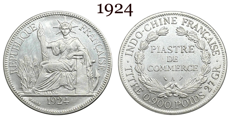 France Indochina 1 One Piastre 1886 1887 1888 1890 1895 1898 1899 1901 1906 1908 1909 1910 1913 1921 1922 1924 1925 1926 1927 1928 French Indochina Silver Plated Replica Coin Commemorative Medal,Historical Collectible Art Craft For Enthusiasts