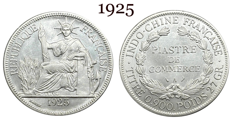 France Indochina 1 One Piastre 1886 1887 1888 1890 1895 1898 1899 1901 1906 1908 1909 1910 1913 1921 1922 1924 1925 1926 1927 1928 French Indochina Silver Plated Replica Coin Commemorative Medal,Historical Collectible Art Craft For Enthusiasts