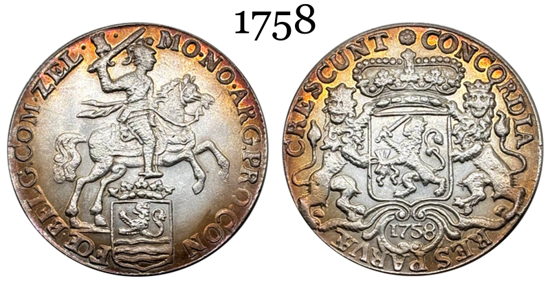 Netherlands 1 Ducaton Silver Rider Armored Knight One Horese Holding Sword Above Head 1758 Plated Silver Replica Coin Commemorative Medal,Historical Collectible Art Craft For Enthusiasts