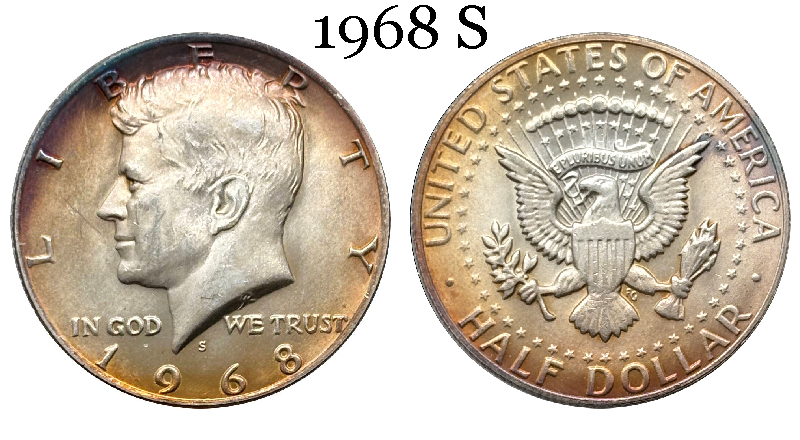 US 1964-1974 15 Pcs United States ½ Kennedy Half Dollar Liberty Silver Plated Replica Coin Commemorative Medal,Historical Collectible Art Craft For Enthusiasts