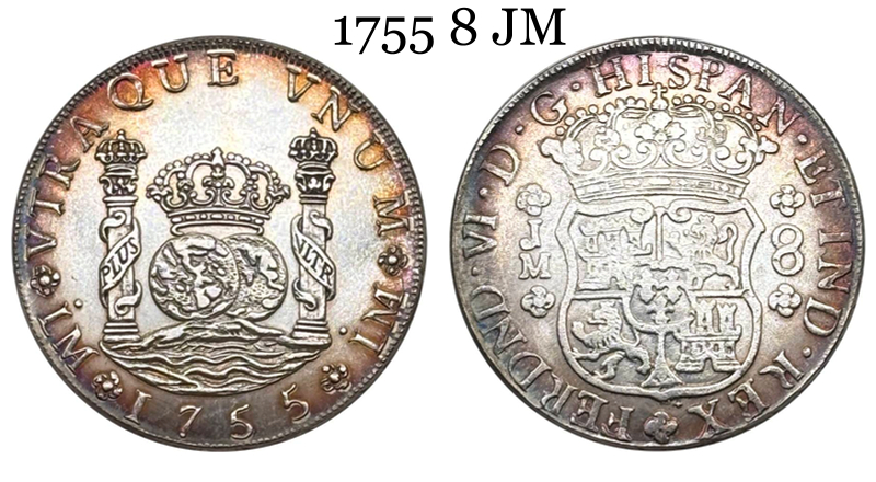 Mexico 8 Reales Fernando VI 1756 1755 1753 1767 1770 Silver Plated Replica Coin Commemorative Medal,Historical Collectible Art Craft For Enthusiasts