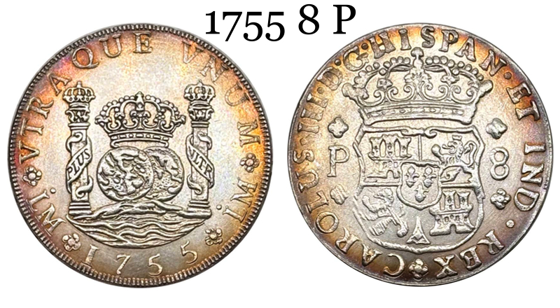Mexico 8 Reales Fernando VI 1756 1755 1753 1767 1770 Silver Plated Replica Coin Commemorative Medal,Historical Collectible Art Craft For Enthusiasts