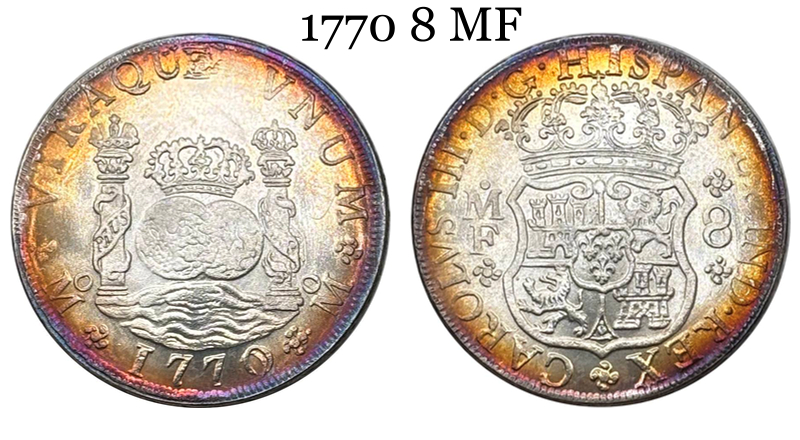 Mexico 8 Reales Fernando VI 1756 1755 1753 1767 1770 Silver Plated Replica Coin Commemorative Medal,Historical Collectible Art Craft For Enthusiasts