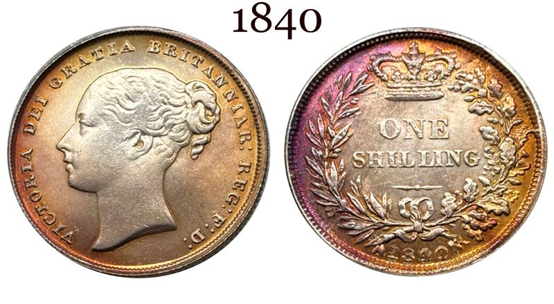 United Kingdom 1838 - 1883 14 Pcs Selling 1 One Shilling Victoria British Silver Plated Replica Coin Commemorative Medal,Historical Collectible Art Craft For Enthusiasts