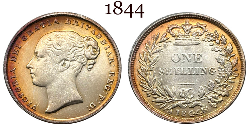 United Kingdom 1838 1839 1840 1844 1850 1851 1852 1853 1858 1869 1871 1879 1881 1883 1 One Shilling Victoria British Portrait Silver Plated Replica Coin Commemorative Medal,Historical Collectible Art Craft For Enthusiasts