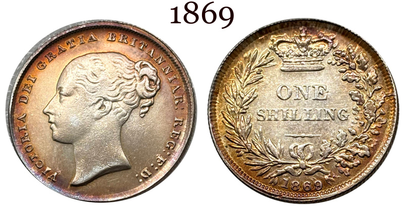 United Kingdom 1838 1839 1840 1844 1850 1851 1852 1853 1858 1869 1871 1879 1881 1883 1 One Shilling Victoria British Portrait Silver Plated Replica Coin Commemorative Medal,Historical Collectible Art Craft For Enthusiasts