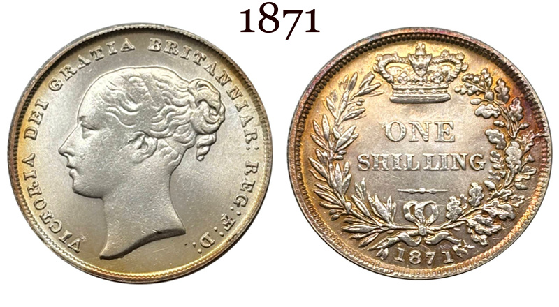 United Kingdom 1838 1839 1840 1844 1850 1851 1852 1853 1858 1869 1871 1879 1881 1883 1 One Shilling Victoria British Portrait Silver Plated Replica Coin Commemorative Medal,Historical Collectible Art Craft For Enthusiasts