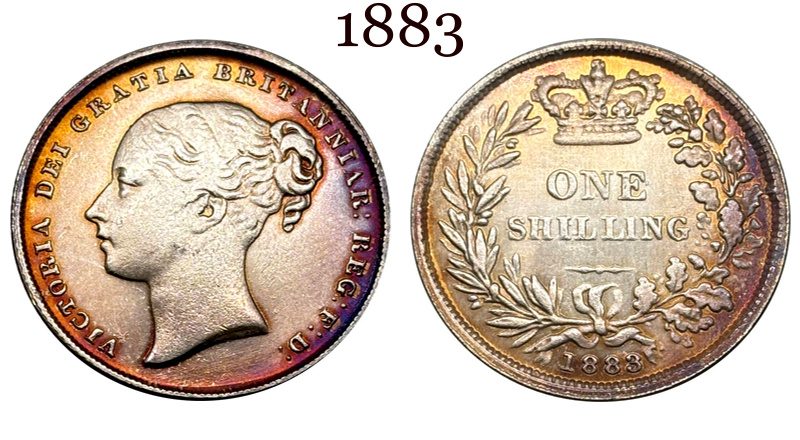 United Kingdom 1838 1839 1840 1844 1850 1851 1852 1853 1858 1869 1871 1879 1881 1883 1 One Shilling Victoria British Portrait Silver Plated Replica Coin Commemorative Medal,Historical Collectible Art Craft For Enthusiasts