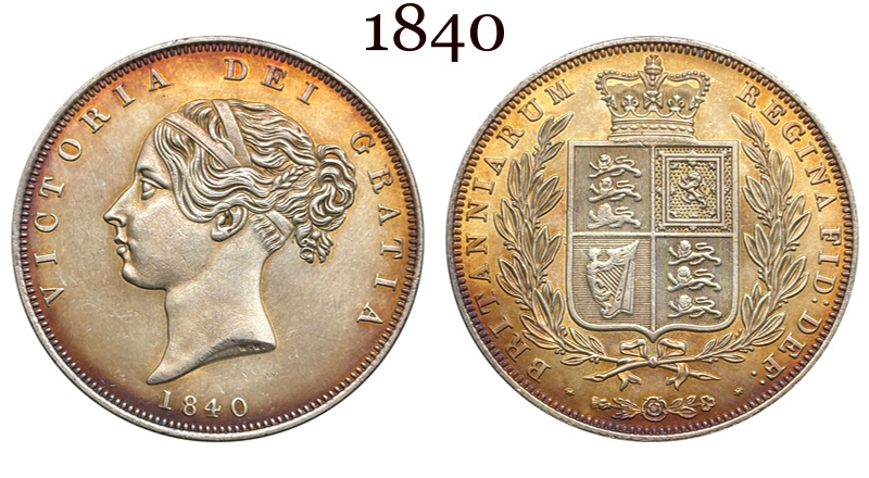 United Kingdom 1839-1887 29 Pcs Selling 1/2 Crown Victoria 1st Portrait Silver Plated Replica Coin Commemorative Medal,Historical Collectible Art Craft For Enthusiasts