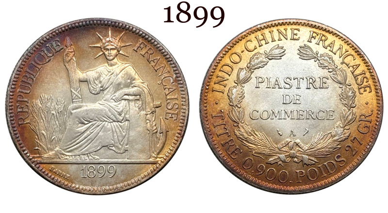 France Indochina 1 One Piastre 1886 1887 1888 1890 1895 1898 1899 1901 1906 1908 1909 1910 1913 1921 1922 1924 1925 1926 1927 1928 French Indochina Silver Plated Replica Coin Commemorative Medal,Historical Collectible Art Craft For Enthusiasts